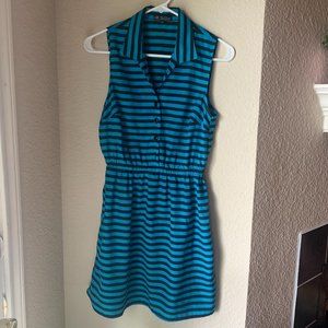 Blue + Black Striped Dress | Small